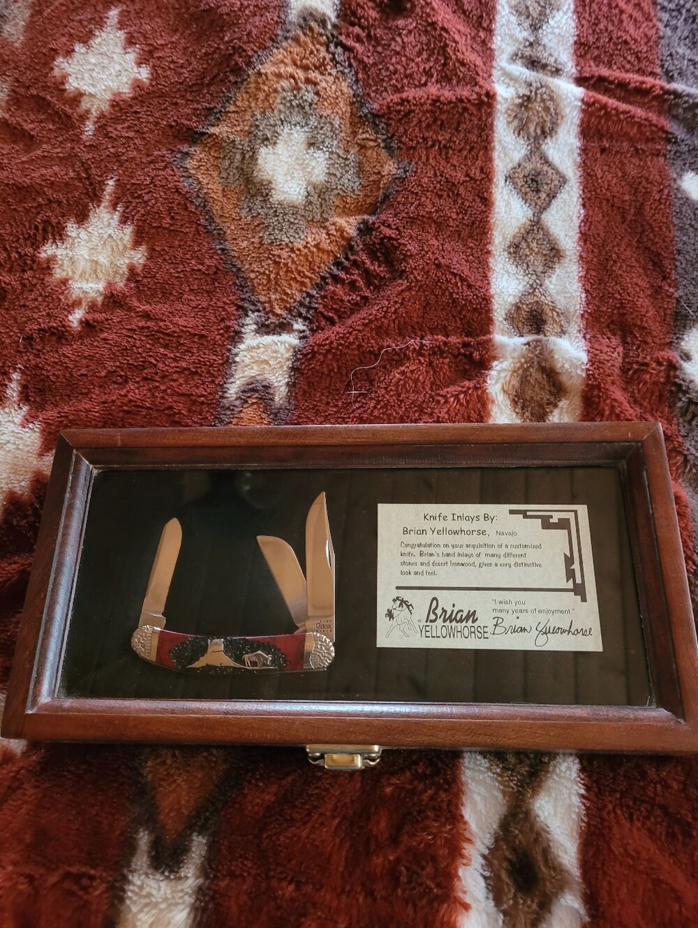 Brian Yellowhorse Customized Case XX Sowbelly Stockman Knife With Case.